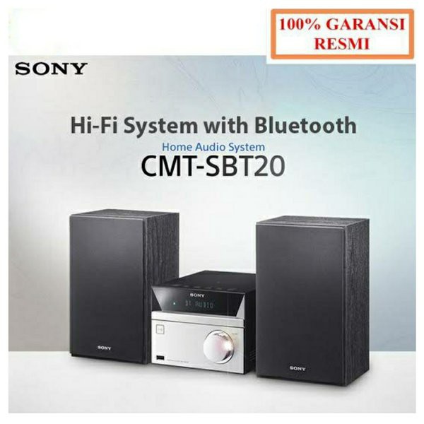 SONY CMTSBT20 MINI HI-FI SYSTEM WITH CD - FM TUNER - USB - BLUETOOTH - NFC (CMT-SBT20)