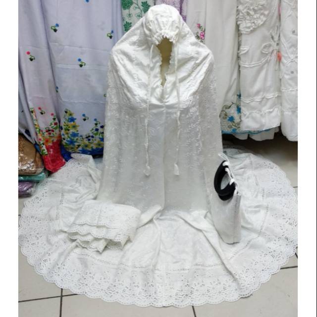 Mukena Sutra Paris Khusus Putih