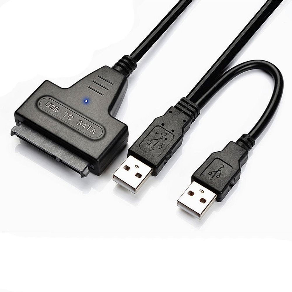 Kabel Adapter Hard Disk Drive 7 + 15 Pin SATA to USB 2.0 Untuk HDD 2.5 Inch Laptop