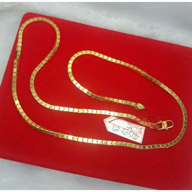 KL12K230K kalung emas kuning asli model milano berat 12.650 panjang 53.5cm kadar 70% 16k tok 700 HWT Gold Asli