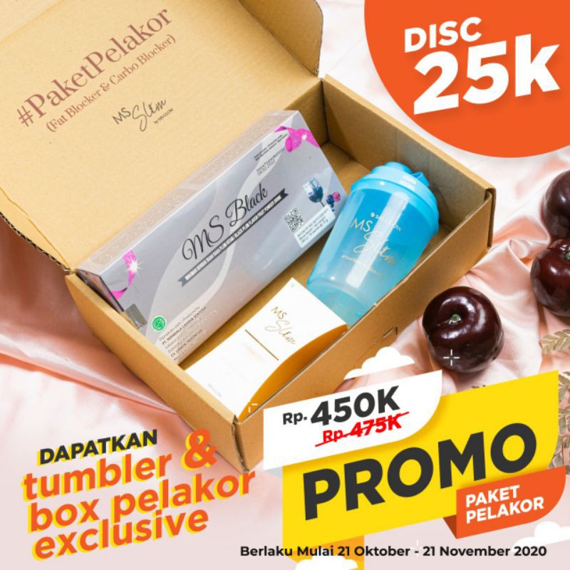 ms slim paket pelakor free Tumbler + tas gym