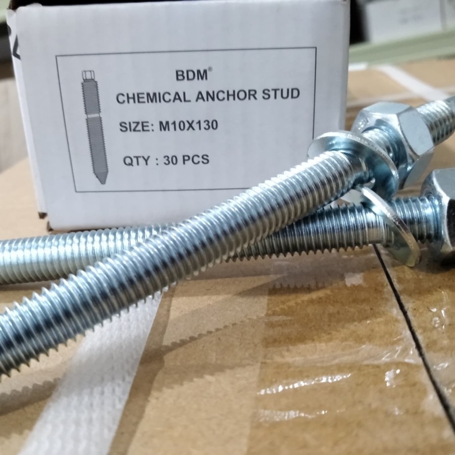 CHEMICAL ANGKUR M10/STUD BOLT 10 MM/CHEMICAL ANCHOR GRADE 5.8 M10X130