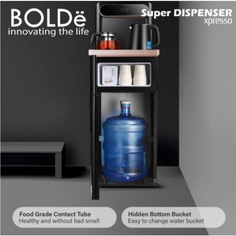 BOLDE SMART DISPENSER XPRESSO WITH REMOTE + 2 KETTLE 100% ORI(Khusus Gojek dan Instan car)