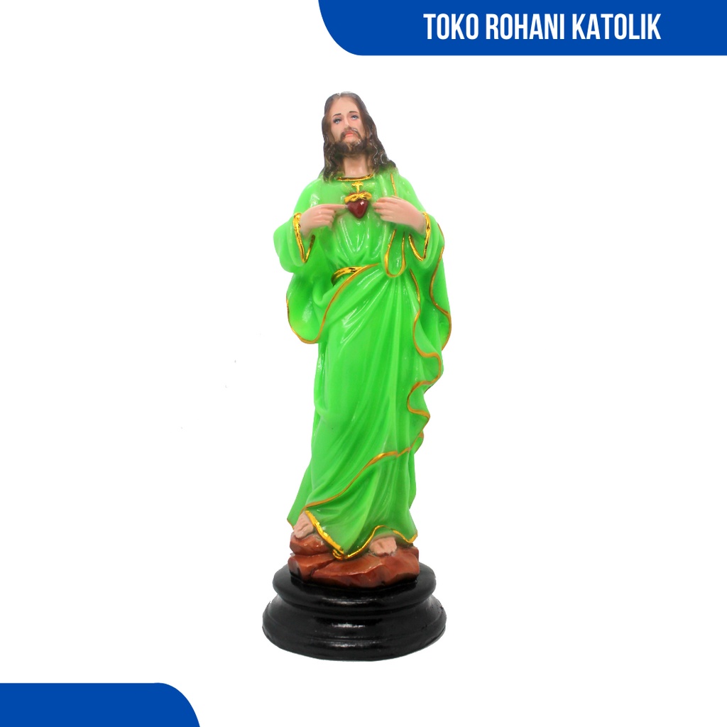 PATUNG YESUS 30 CM FOSFOR (GLOW IN THE DARK) PATUNG KATOLIK MURAH / PATUNG TUHAN YESUS