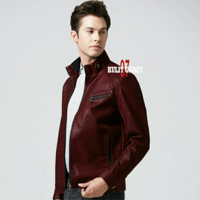 Jaket Kulit Asli Garut KG 97 083 New Maroon