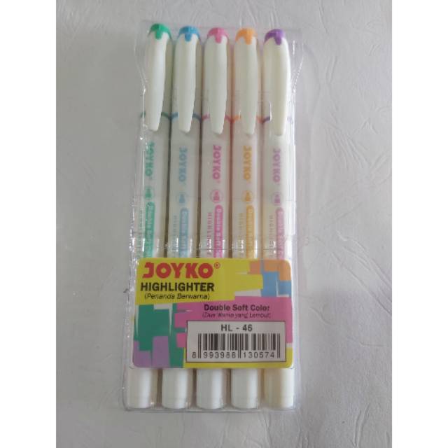 

Highlighter Pastel (Penanda Berwarna) HL-46 Double Soft Color (Dua Warna yang Lembut) JOYKO