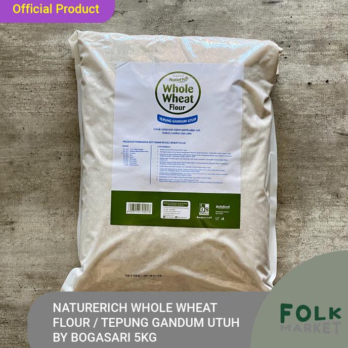 

Naturerich Whole Wheat Flour / Tepung Gandum Utuh By Bogasari 5Kg Terbaru