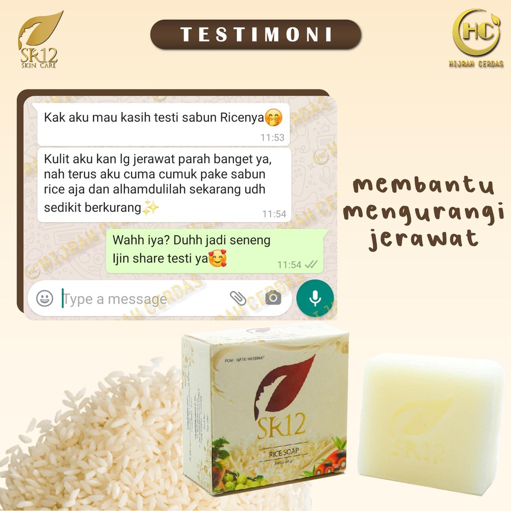 SABUN RICE SR12 / RICE BAR SOAP / SABUN BERAS