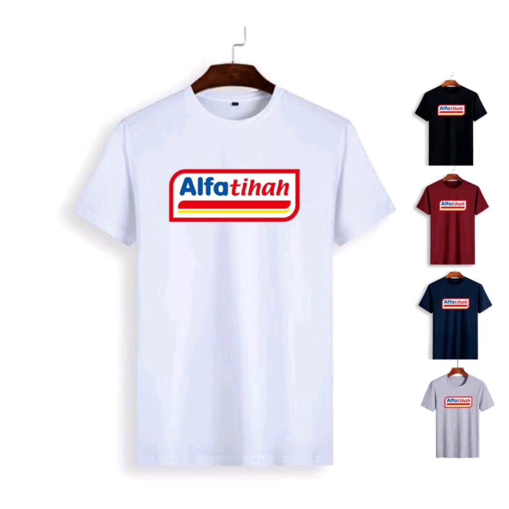 Tshirt Baju Kaos Distro Kata kata ALfatihah / Kaos Distro Pria Wanita