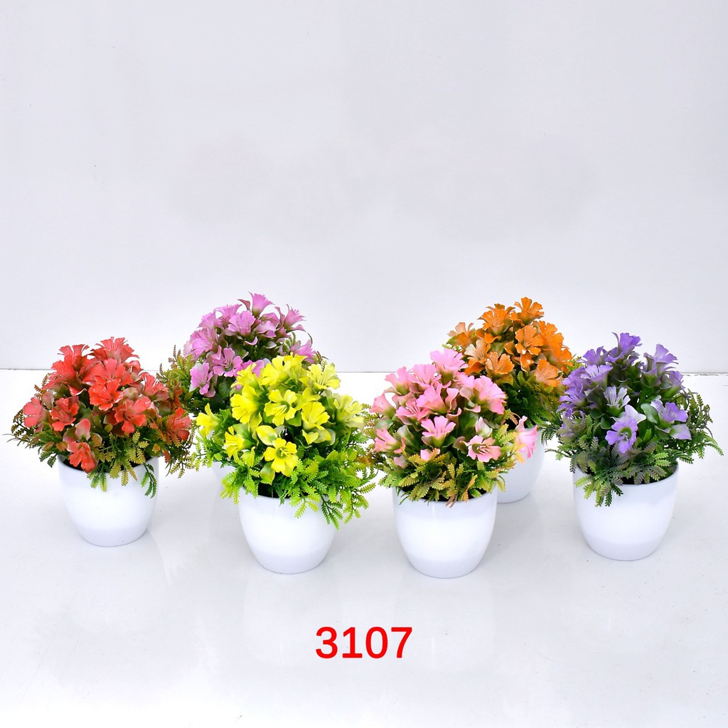 COD TL88 POT TANAMAN  BUNGA HIAS DEKORASI RUANGAN BUNGA PLASTIK HIAS P3107-4