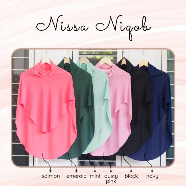 TERMURAH !!! BERGO CADAR/ HIJAB NIQOB - KHIMAR NISSA NIQOB BAHAN STELLA HALUS PREMIUM - BEST SELLER