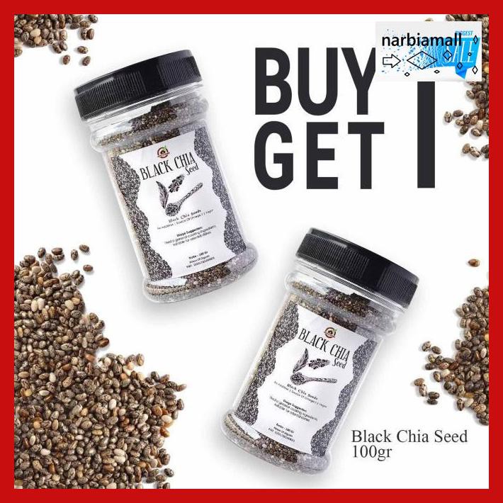 

U8Tyuj7- Buy 1 Get 1 Organic Black Chia Seeds ( Botol ) 100 Gr E4Wr46-