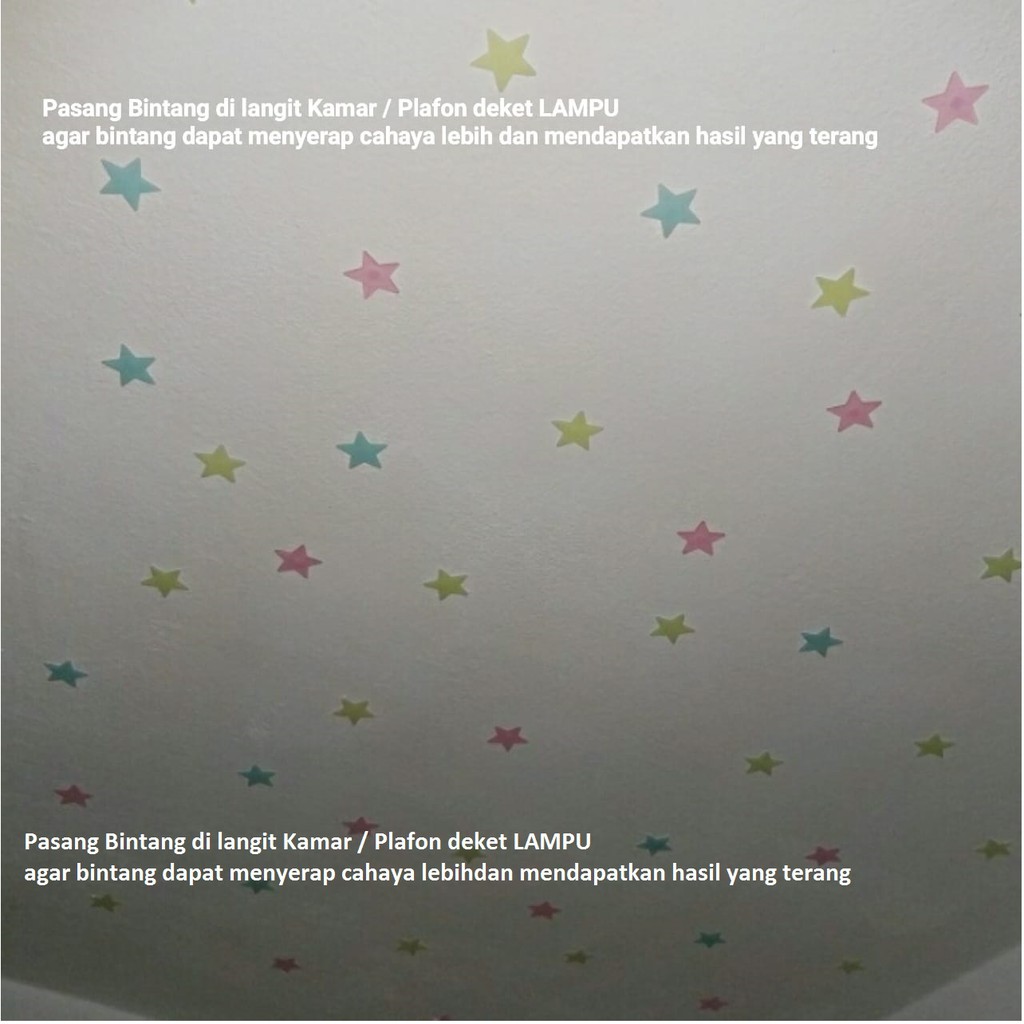 RELIZA Bintang isi 100pc glow in dark