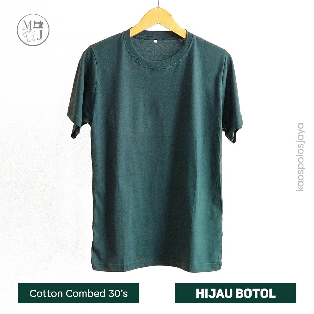 Kaos polos HIJAU BOTOL / Kaos Polos 100% cotton combed 30s /  Kaos polos murah / Kaos polos premium