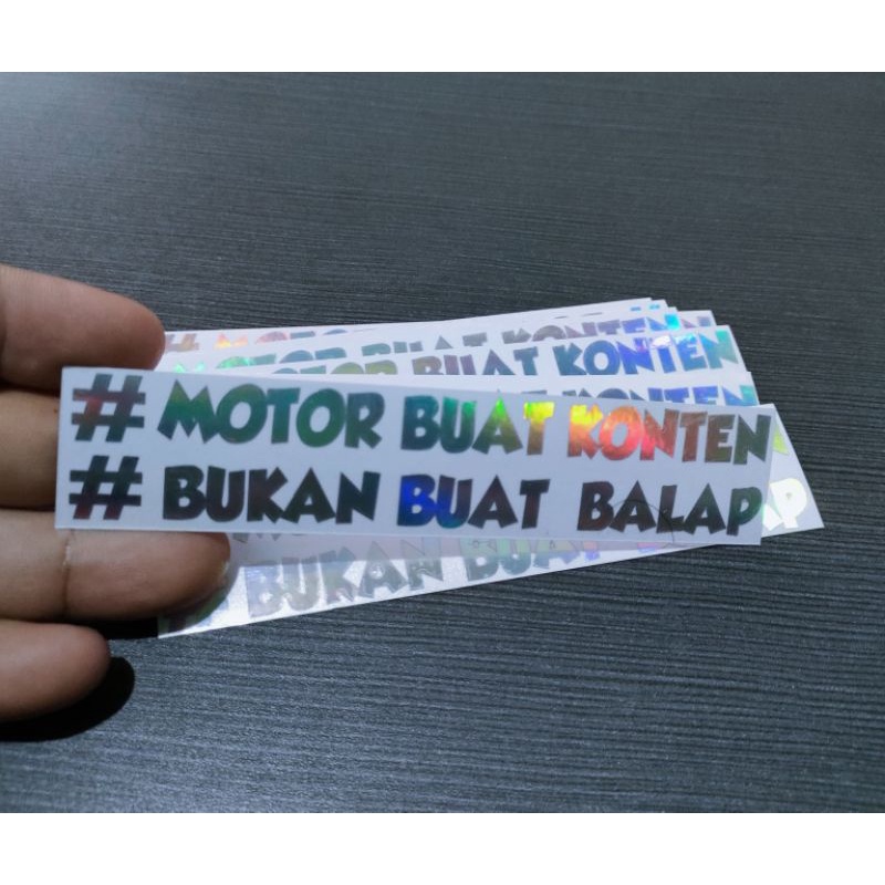 Sticker motor buat konten cutting