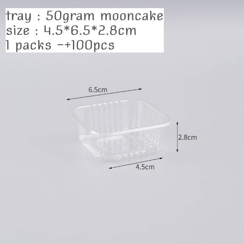 TRAY MOONCAKE MIKA MINI 50GR/80GR/100Gr/125gr -+100pcs/ pack