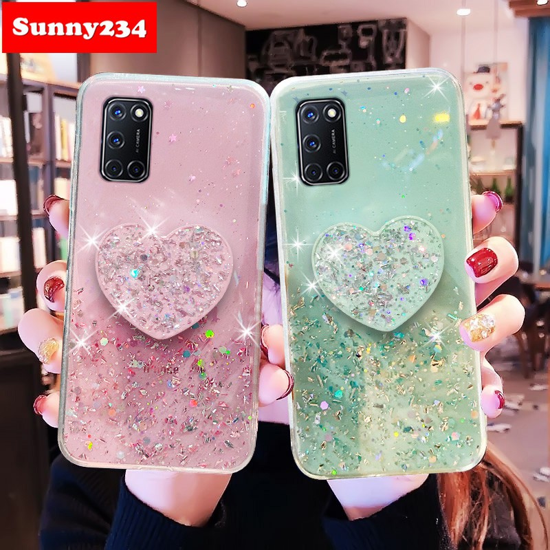 Glitter Case Dengan Dudukan Oppo A52 A92 A31 2020 A91 A92s Reno 3 Realme 6 X50 Pro Kasus Shopee Indonesia