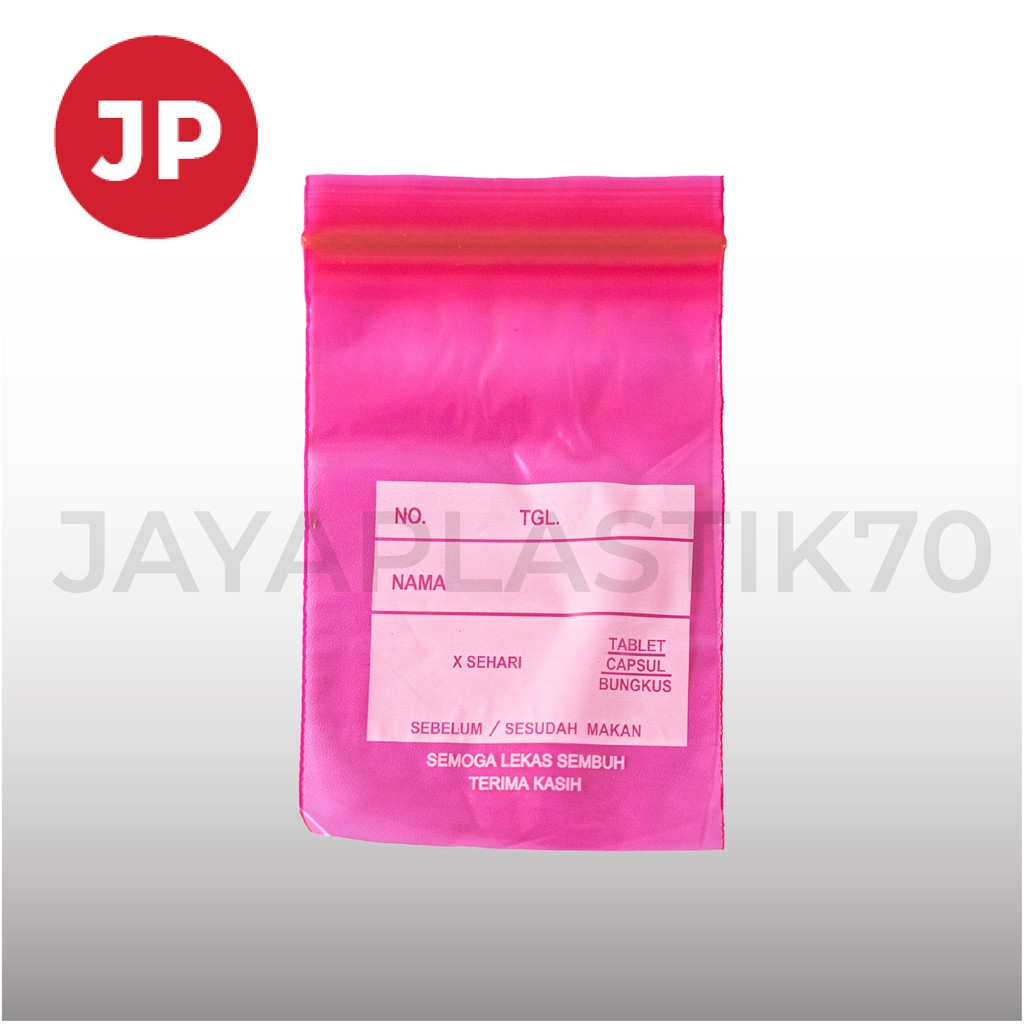 Plastik Klip Obat Uk 10x15cm 100pcs/pack Varian Biru, Merah, Putih