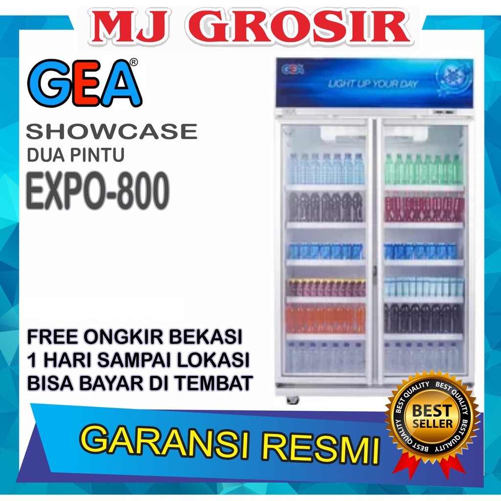 SHOWCASE GEA EXPO 800 DISPLAY COOLER KULKAS MINUMAN DUA PINTU