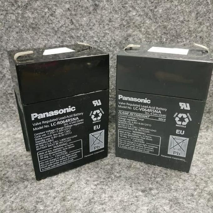 ```````] Aki Accu Lead Acid Battery Panasonic 6V 4.5Ah Original