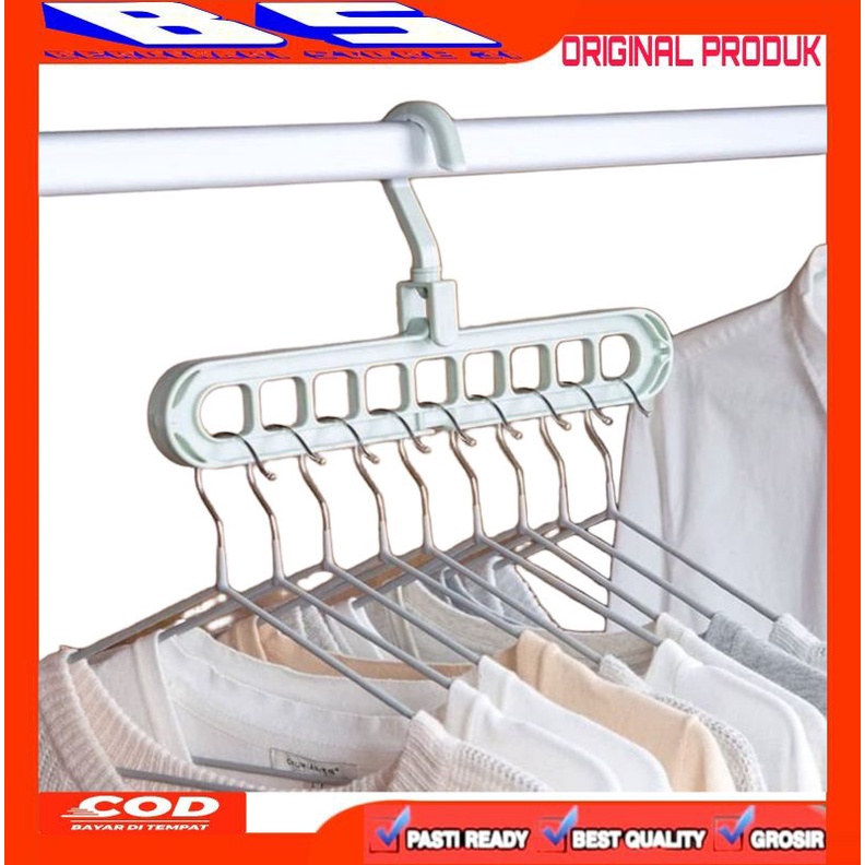 [BS] MAGIC HANGER GANTUNGAN BAJU AJAIB ORGANIZER 9 IN 1 SERBAGUNA AS SEEN ON TV MULTIFUNCTION WONDER HANGER