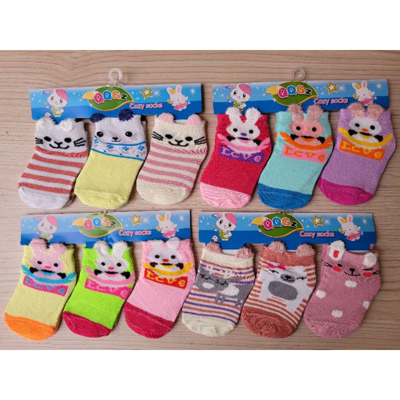 Kaos Kaki isi 3 Motif / Kaos Kaki 0-1 tahun / Kaos Kaki Newborn