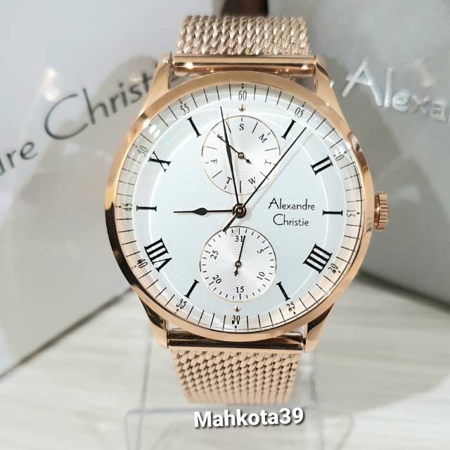 Jam tangan Alexandre Christie AC 6437MF Rosegold