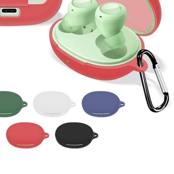 ❄ Case Casing Silicone Protective For Realme Buds Q2S + carabiner ❀