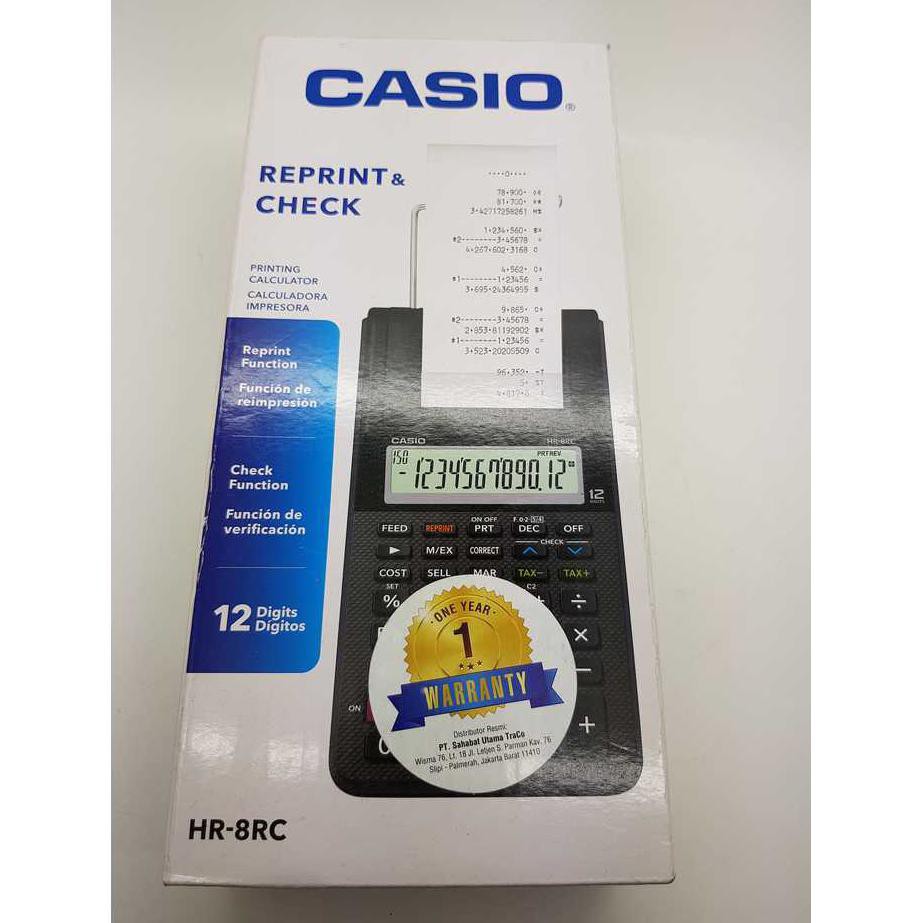 

Kalkulator Casio Portable Printer Hr - 8 Rc Reprint And Check J-Florens Dijamin