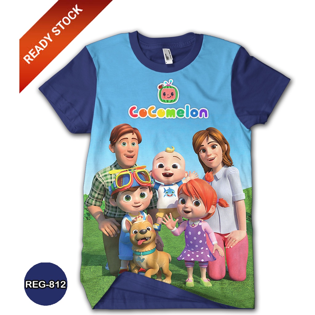 Kaos Cocomelon 3D Baju Anak dan Dewasa Cocomelon Kartun TV Animasi Fashion
