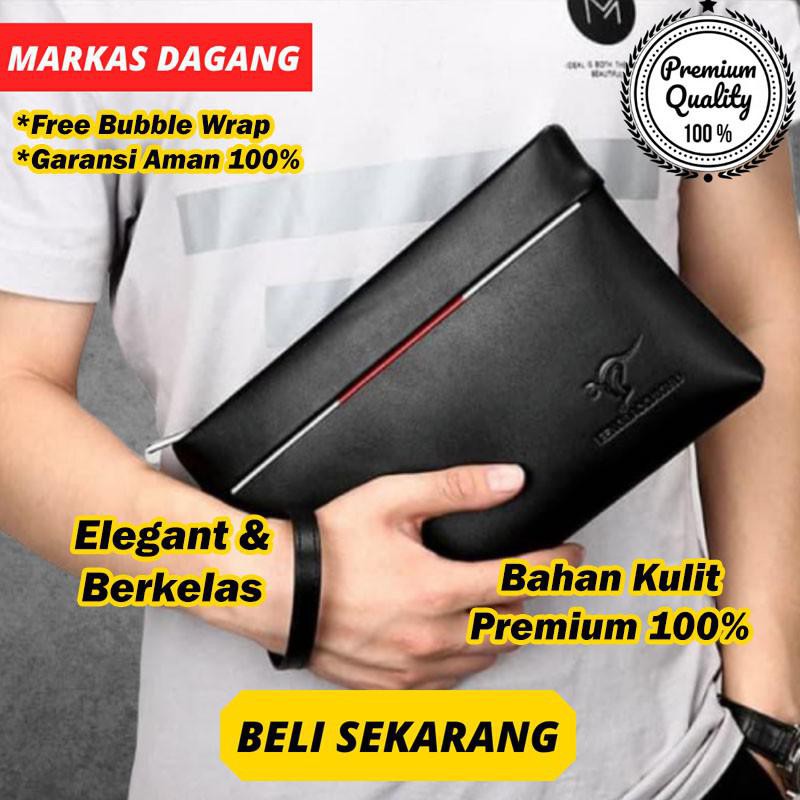 HAND BAG KULIT PRIA TAS TANGAN KULIT COWOK CLUCTH COWO KULIT ORIGINAL BRANDED IMPORT GRANDE