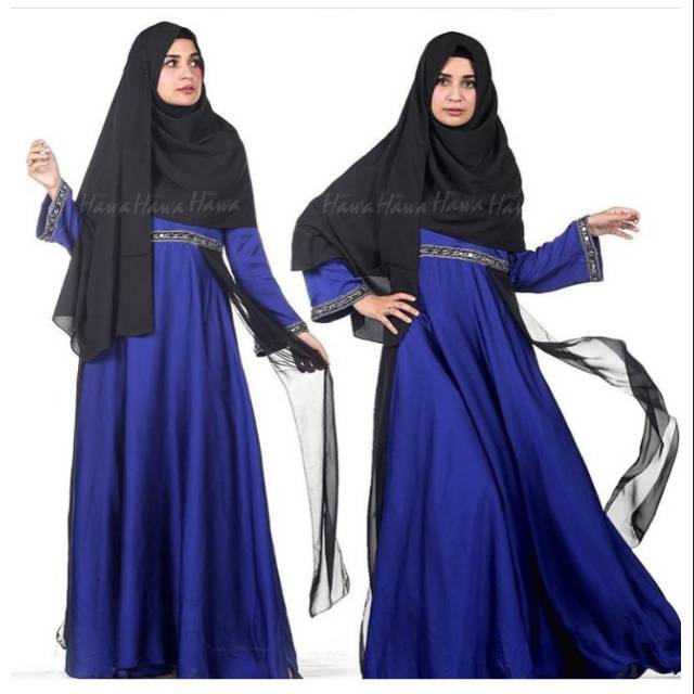 Blue Farzana Gamis brand Gerai Hawa (preloved)