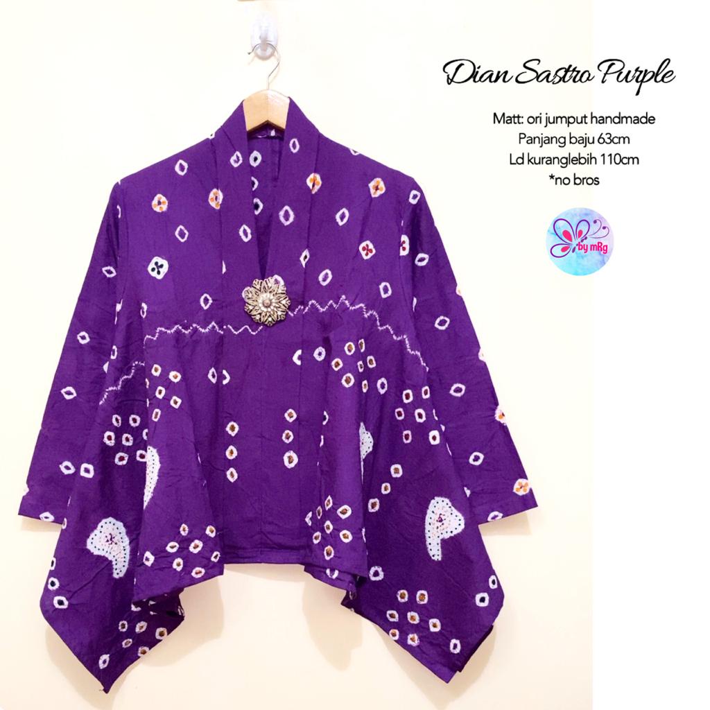 Blus Batik Kartini Jumput Dian Purple