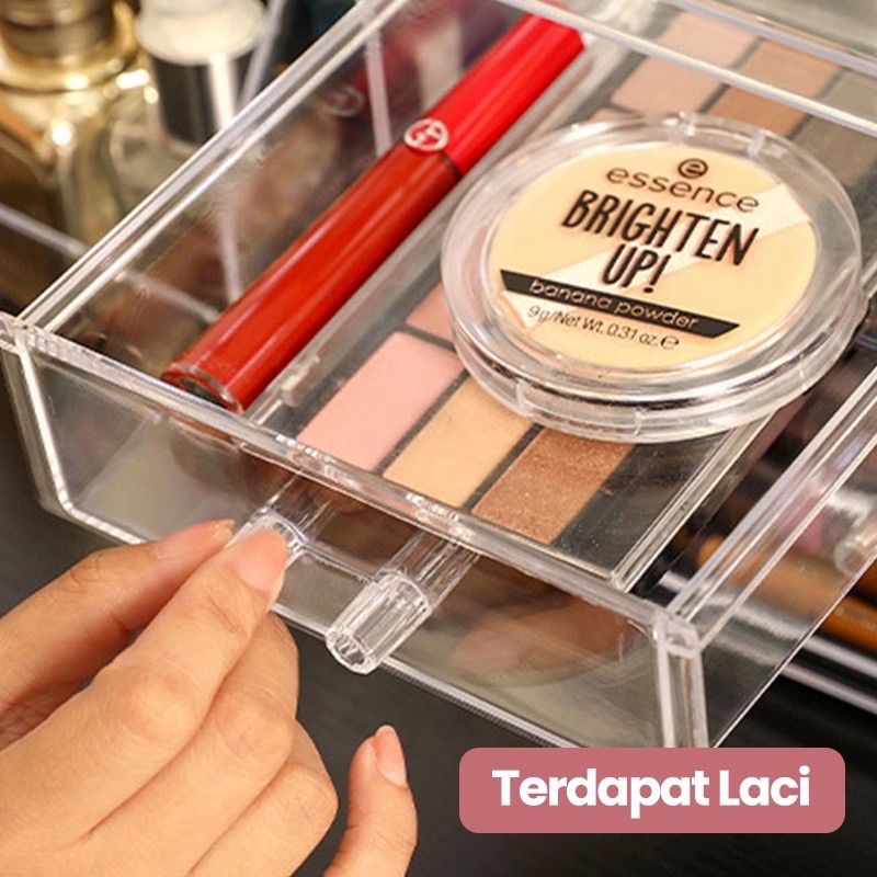 Rak Kosmetik Acrylic Rak Makeup Import Laci Tempat Penyimpanan Large Capacity