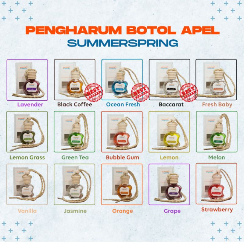 BOTOL APEL pengharum ruangan toilet lemari mobil car air freshener pewangi parfum mobil