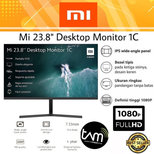 Mi 23.8 Desktop Monitor 1C 60Hz 6ms - Monitor 24 inch Xiaomi