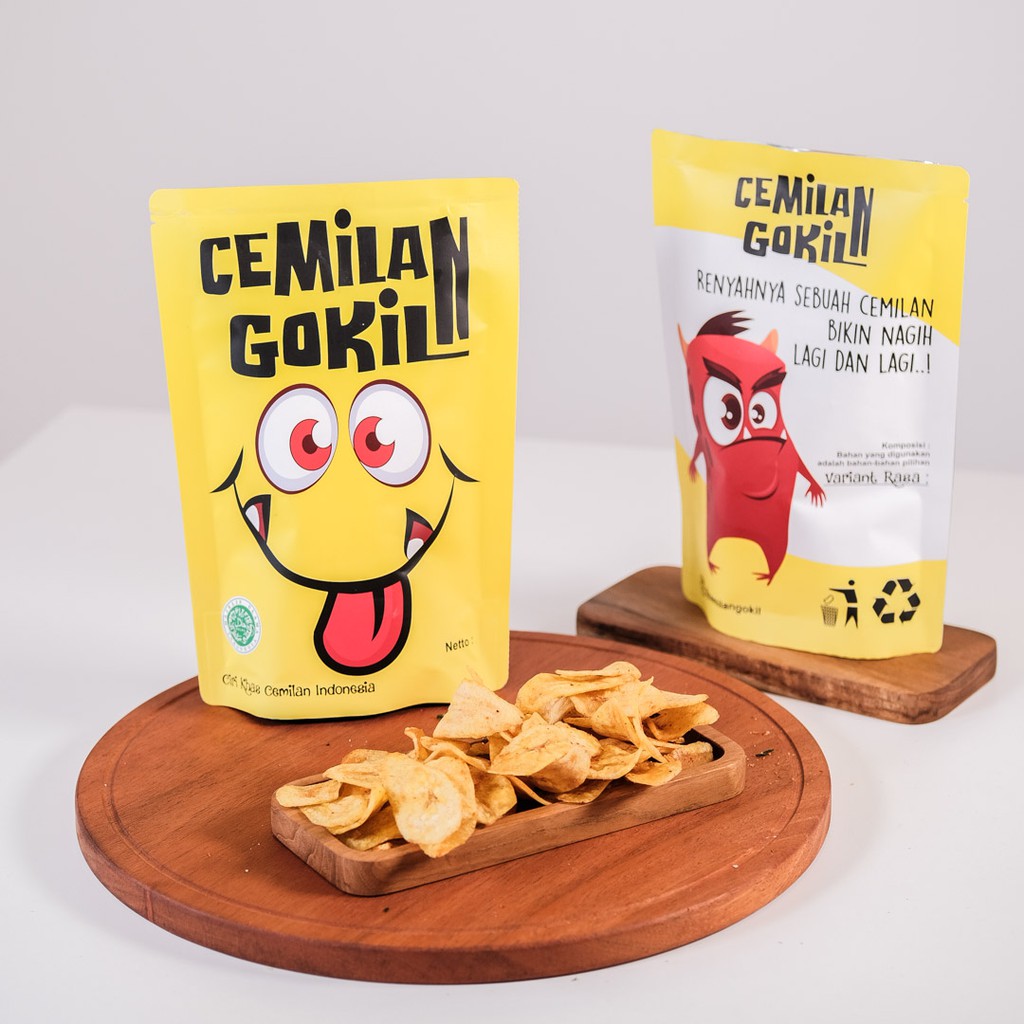 

Cemilan Gokil keripik pisang pedas 100 gram keripik khas indonesia