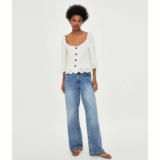 Zara White Blouse