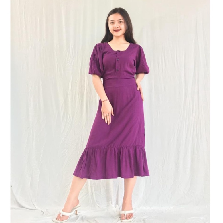 MARIPOSA DRESS // KOREAN DRESS BAHAN RAYON TWILL PREMIUM