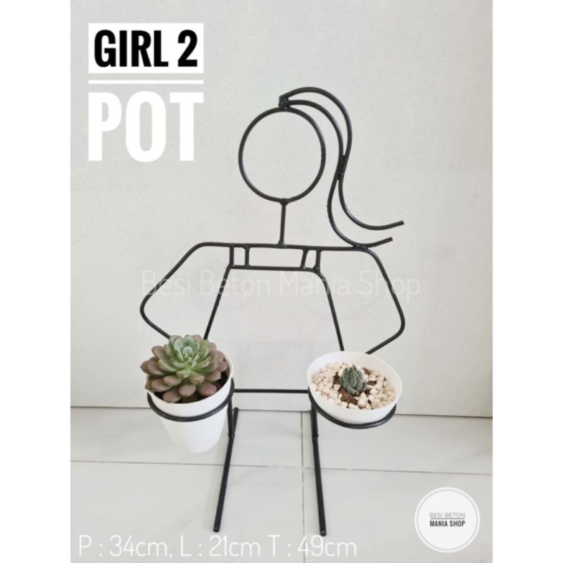 STANDING POT / STANDING POT BESI / RAK KAKTUS / RAK POT BESI / POT BESI / HIASAN DINDING BESI