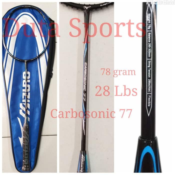 mantul habis badminton RAKET BADMINTON MIZUNO CARBOSONIC 77 ( 78 GRAM )