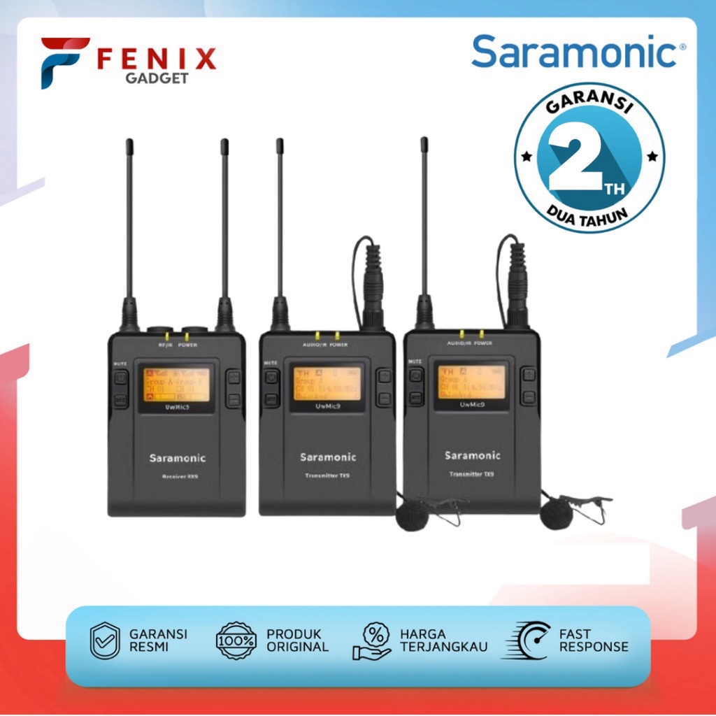 Mic Wireless Saramonic UwMic9 Kit2 UHF Wireless Lavalier System
