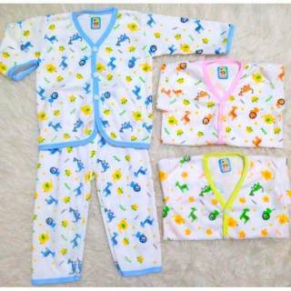 Setelan Baju Bayi Pendek Shankusen polos 3 stel | Shopee