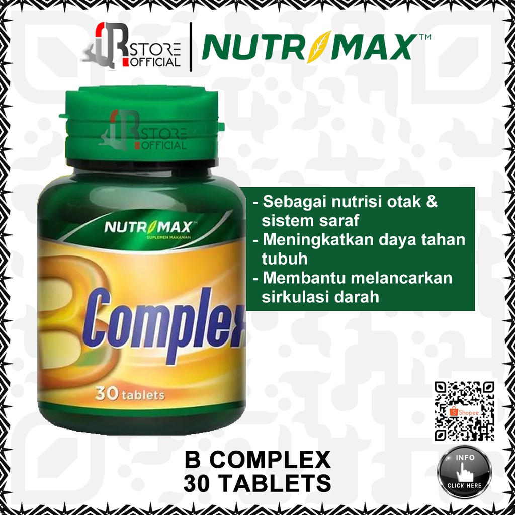 Jual NUTRIMAX B COMPLEX | VITAMIN B KOMPLEKS 30 TABLET - MULTIVITAMIN ...