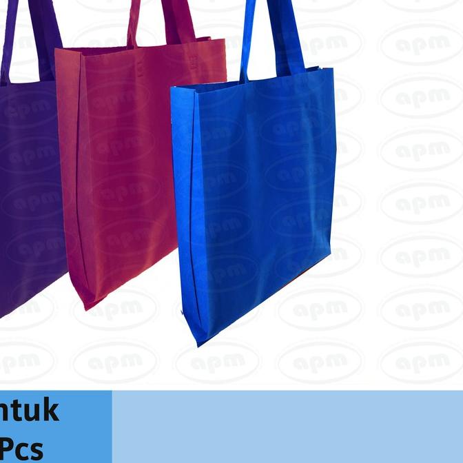 

➷ Tas Spunbond / Goodiebag Lipat Samping Ukuran 25cm x 35cm x 8cm Polos (12 pcs) ❃