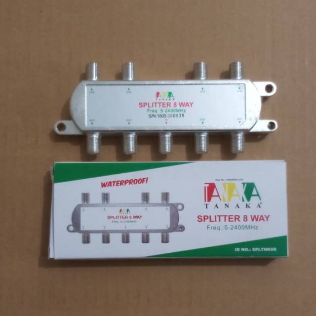 Spliter 8way tanaka 5-2400mhz untuk 8 kuband Cband