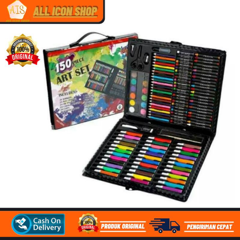

Crayon set 150 pcs Pensil warna perlengkapan melukis anak