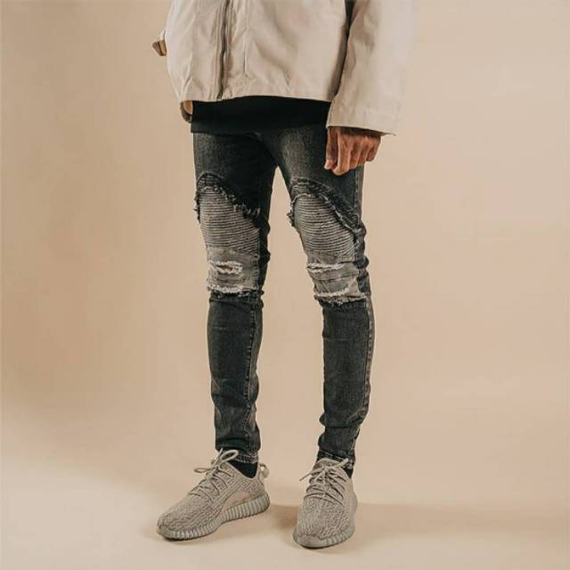 Celana Denim / Rucas X BIMOPD biker jeans Size 33 BNIB