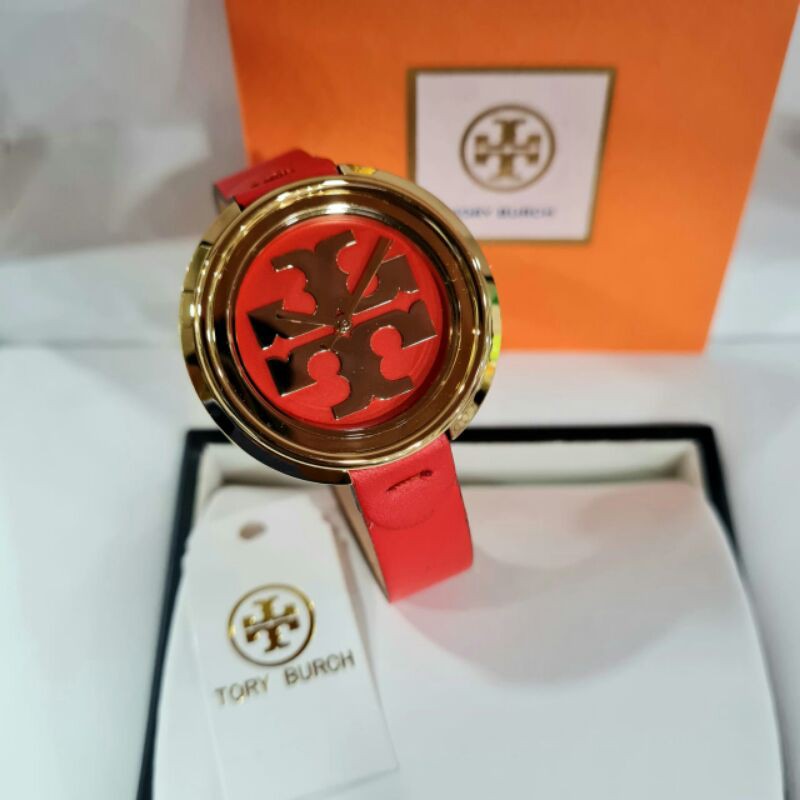 Tory Burch TBW-6203 Strap Leather Jam Tangan Wanita Garansi