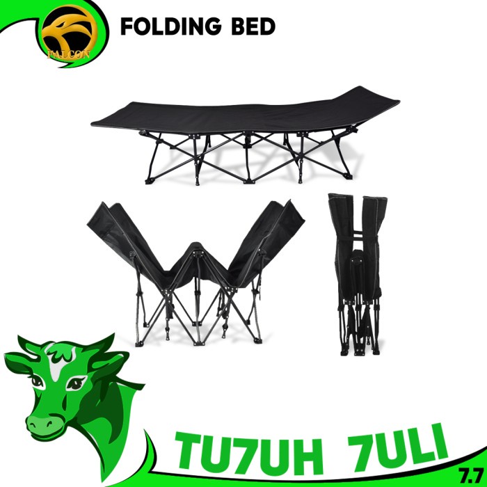 Ranjang Lipat Folding Bed Velbed Ranjang Lipat Besi - Hitam
